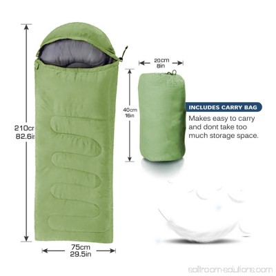 California Basis 3-4 Seasons Single Sleeping Bag for Adult Waterproof Camping Hiking with Carry Bag 568965936